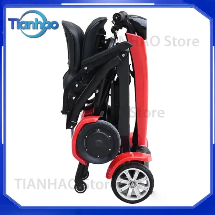 [Personnalisé] Scooter électrique pliable à double moteur 250W avec 4 roues pour personnes handicapées