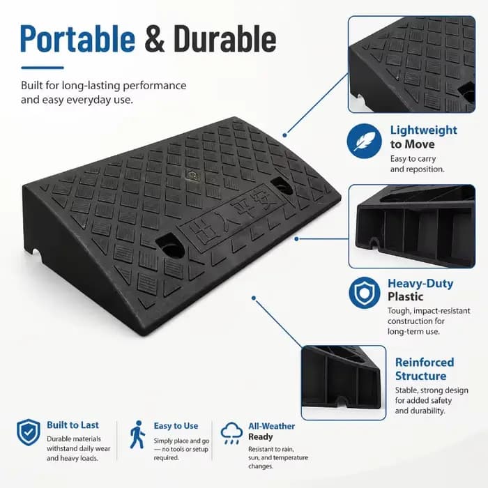 Rampe de seuil portable de 3 cm