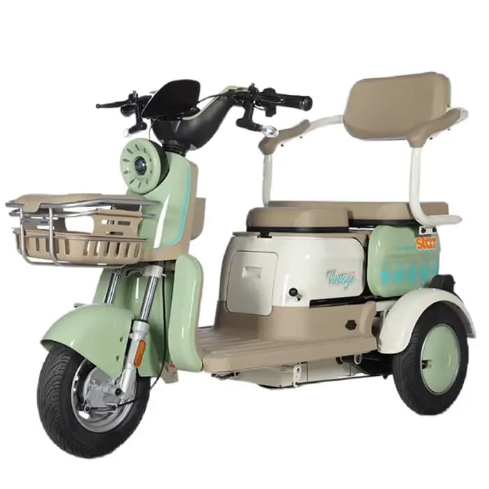 Tricycle électrique adulte avec siège passager personnes âgées ramasser les enfants 1000W tout Terrain 3 roues Scooter