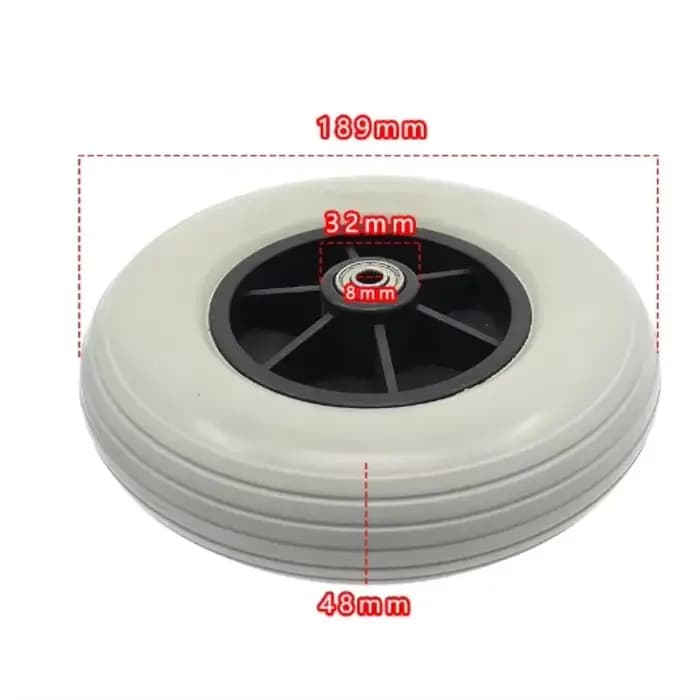 Roue en PU 200x50, pneu solide de 8 pouces pour fauteuil roulant, roue avant universelle 200x50, acc