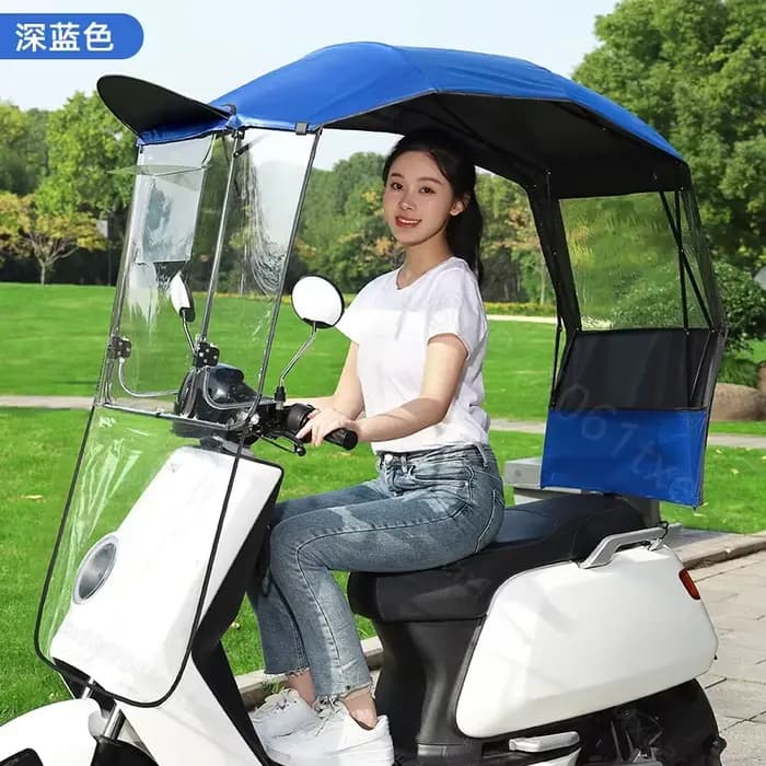 Nouveau auvent pour scooter électrique avec protection contre le soleil et la pluie, pare-soleil ext