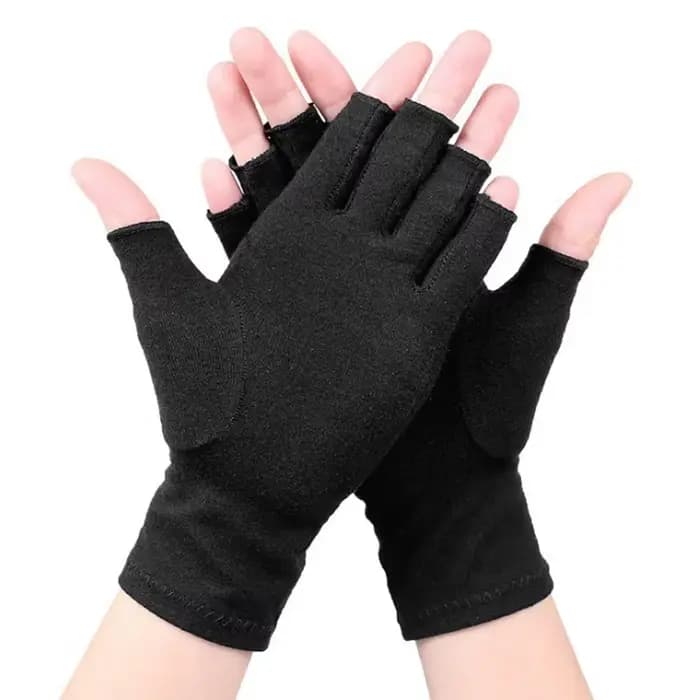 Gants de Compression pour l'arthrite, Support de poignet, bracelet de thérapie, demi-doigt, gants de