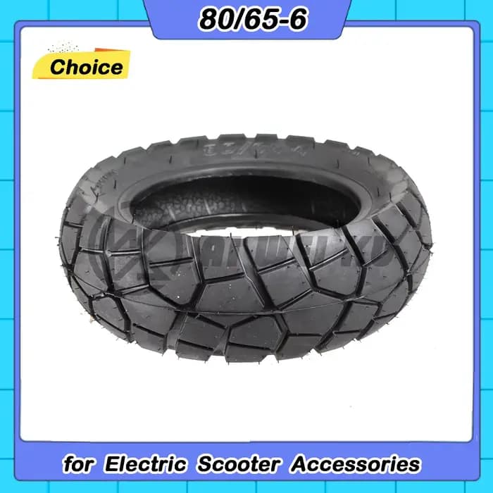 Pneu tubeless 80/50-6.5 pour trottinette électrique, pneu tout-terrain 10 pouces, pneu de trottinett