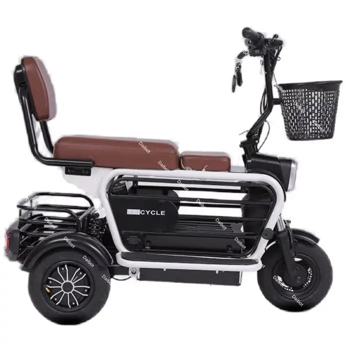 Scooter de mobilité pliable à 3 roues avec Scooter électrique pour animaux de compagnie Orange bleu