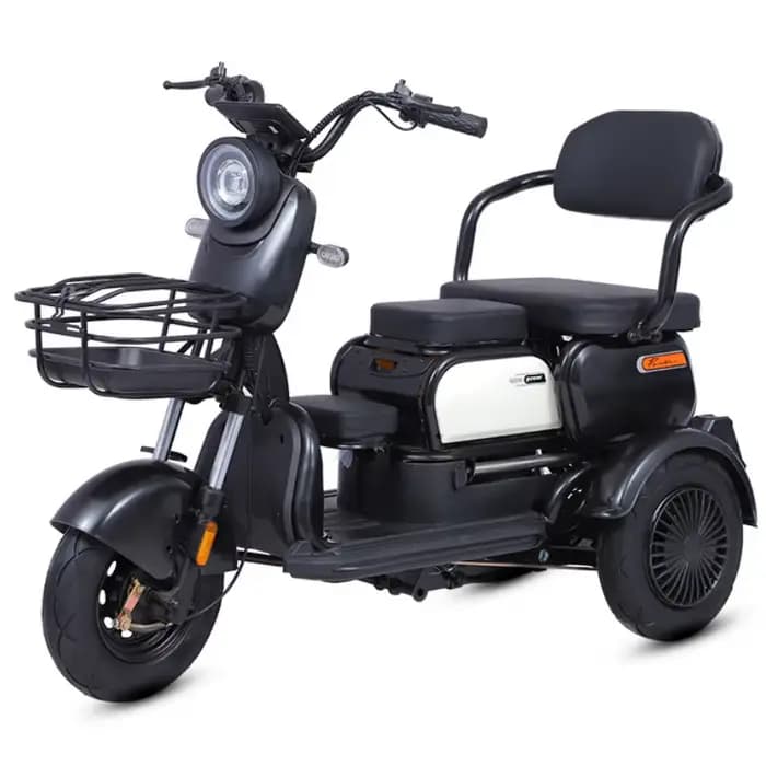 Tricycles électriques à 3 roues pour adultes, 1000W, scooter électrique pour parents et enfants, ave