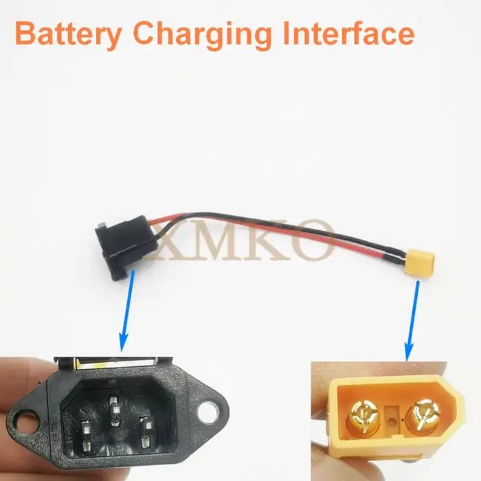 Interface de chargement de batterie de Scooter électrique, câble d'alimentation de batterie, prise d