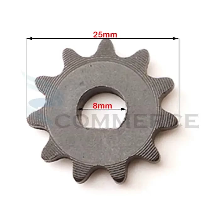 Pignon à 11 dents pour scooter électrique Razor EVO IZIP, T8F/25H 11 T, 8mm/10mm, 500W, 1000W, 1 piè