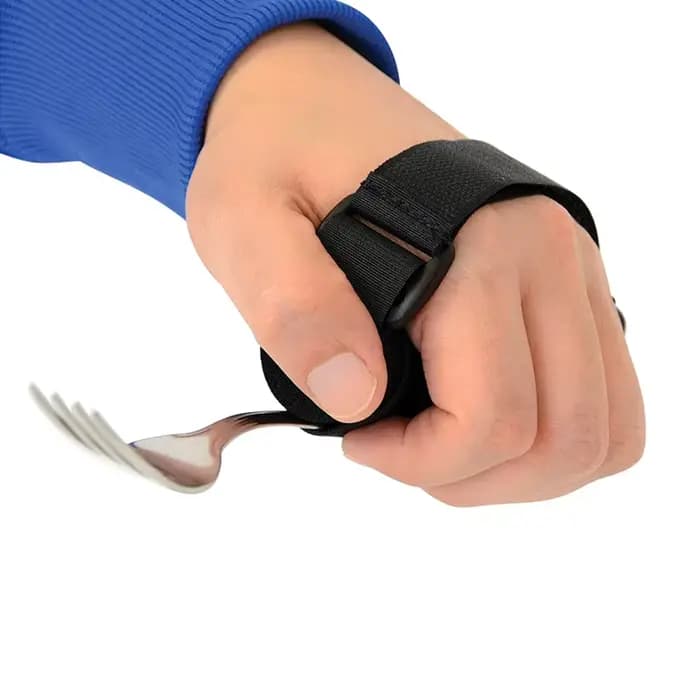 Ustensile d'aide, support de manchette, sangle élastique, aide à l'alimentation, cuillères, fourchet