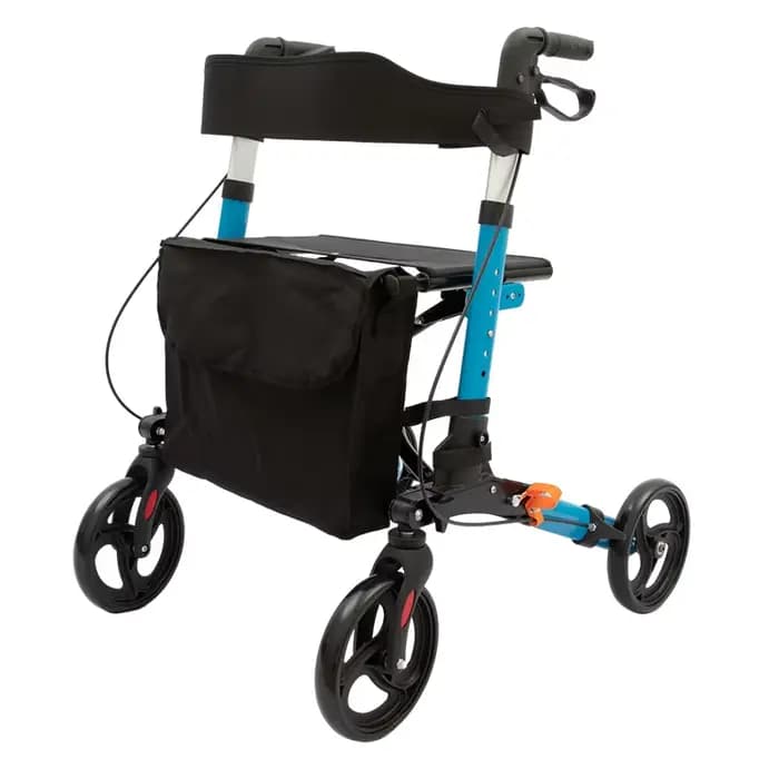 Déambulateur de Support de marche assisté Portable en aluminium amélioré, marcheur pliable avec sièg
