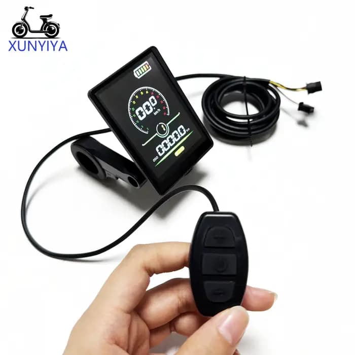Écran LCD couleur pour trottinette électrique 24V/36V/48V/60V, protocole UART n°2, 3,5 pouces, 5+2 b