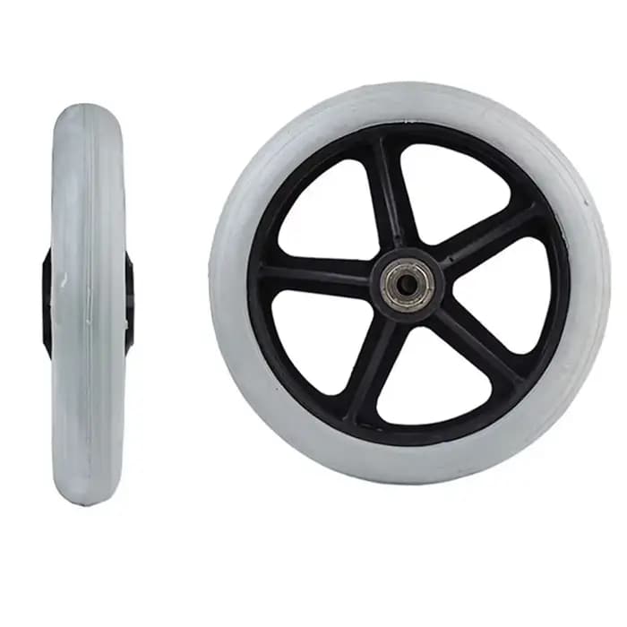 Roues en caoutchouc lisses et flexibles pour fauteuil roulant, roue de remplacement pour fauteuil ro