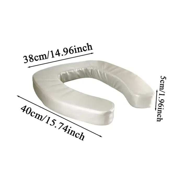 Rehausseur de siège de toilette antidérapant et imperméable, ergonomique et rembourré, pour personne