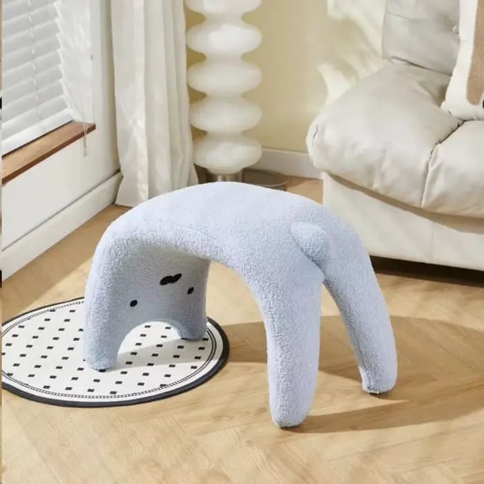Tabouret de dressing sans accoudoirs peu encombrant, petit tabouret en peluche pour changer de chaus