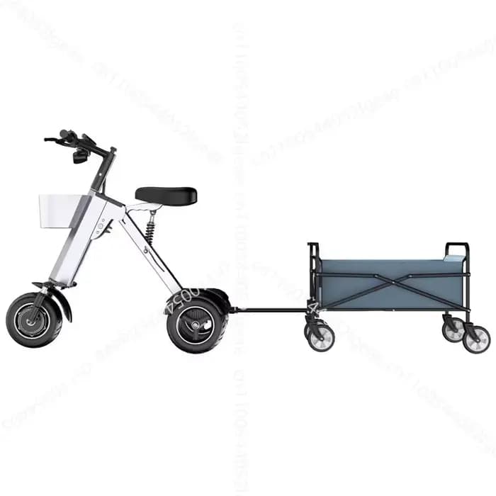 Scooter électrique pliable léger 48V pour deux personnes, mini scooter électrique portable à trois r