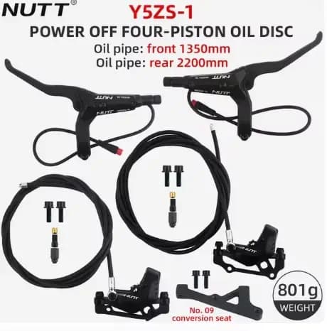 NUTT – frein à disque hydraulique pour Scooter électrique, 4 pistons, Y5, pour Zero 10X 11X A5-D KUG