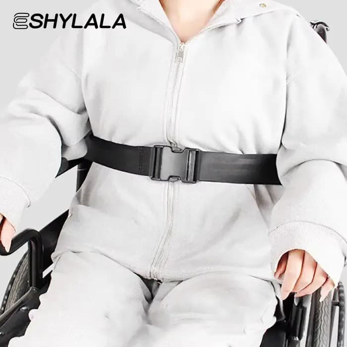 Ceinture de sécurité réglable pour fauteuil roulant avec 2 sangles