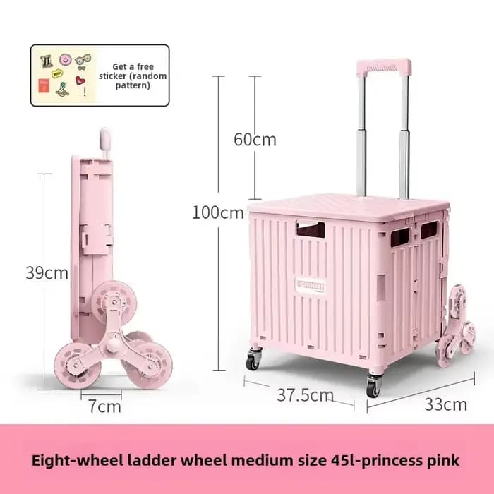 Chariot de courses pliable pratique pour supermarché