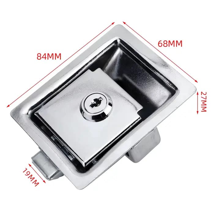 Blanc - Serrure de porte RV en acier inoxydable, serrure de remorque, adaptée pour : RV, camping-car, camping-car, remorque de voyage, etc.