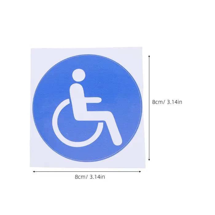 Autocollants d'avertissement pour personnes handicapées