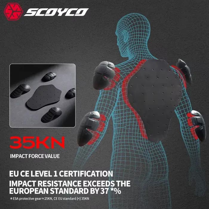 Veste et pantalon de moto SCOYCO, veste multifonctionnelle transformable en sac à dos, veste pour homme, été, respirante, légère, CE, anti-chute