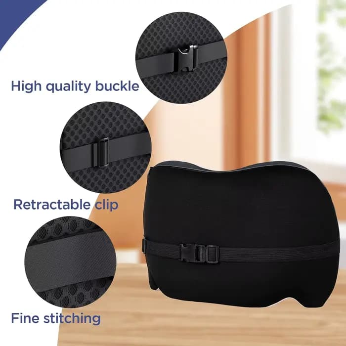 Coussin de soutien lombaire ergonomique avec sangles réglables