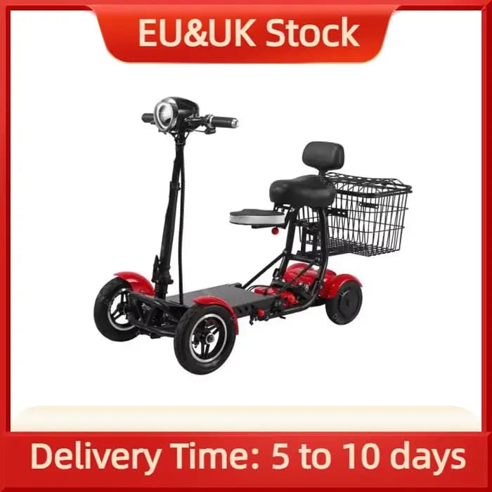Scooters de mobilité à 4 roues pour 2 personnes avec siège bébé 500W 36V 15.6AH adultes 10 pouces Scooter électrique double moteur