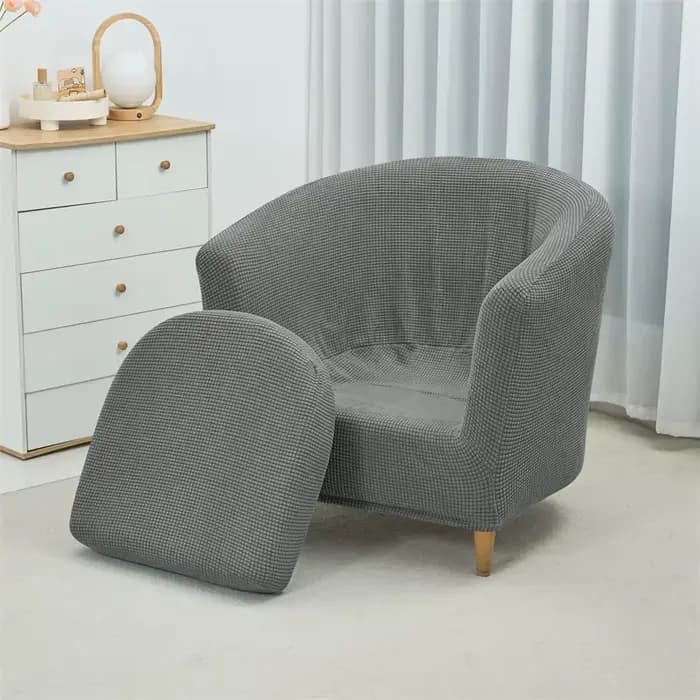 1 ensemble de housses extensibles en polaire pour fauteuil club, fauteuil de bain et canapé simple, protection de meubles pour salon