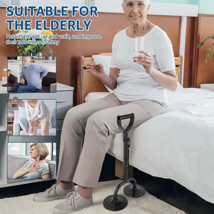 Outil d'aide à la mobilité réglable 52-60CM, dispositif d'aide sur pied Portable avec lanière, aide légère sur pied pour personnes âgées