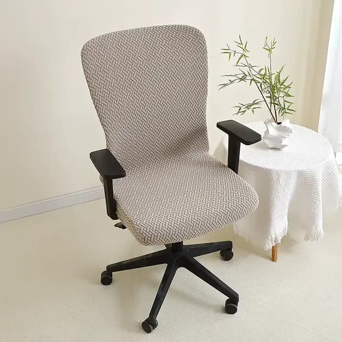 Housse De chaise De bureau tout compris, couleur unie, élastique Durable, adaptée à la salle De jeu De bureau, 1 pièce