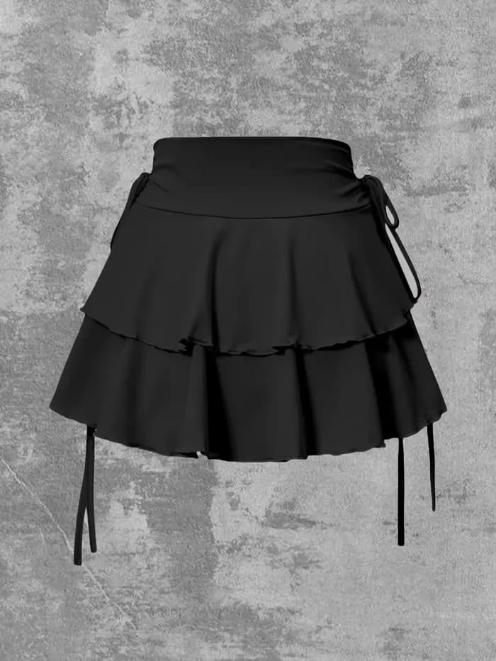 Nouvelle jupe unie pour femme, mode estivale, polyvalente, taille haute, coupe ajustée, taille élastique, jupe courte, articles en stock