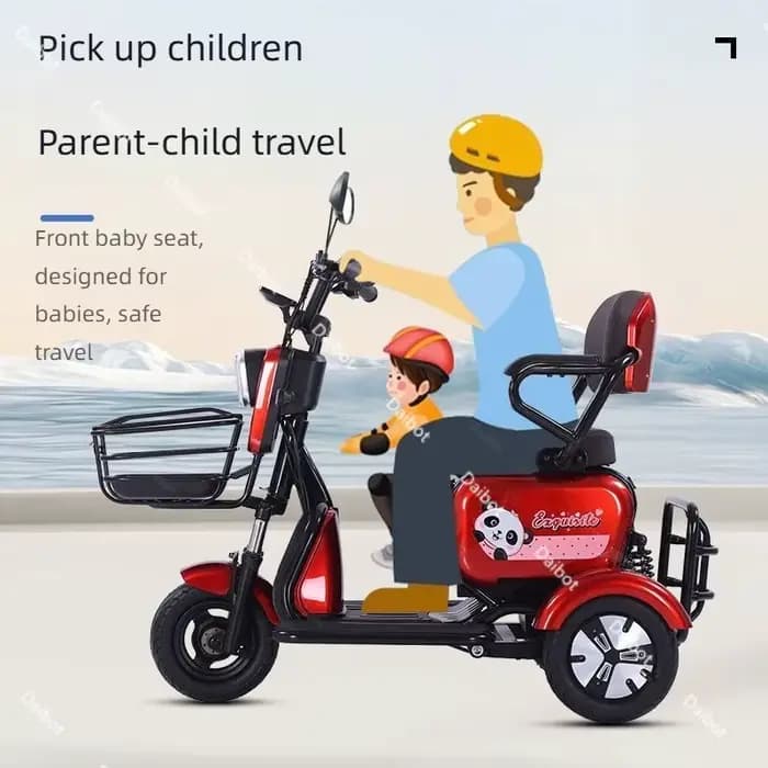 Scooter électrique familial 800W à 3 roues pour adultes et femmes
