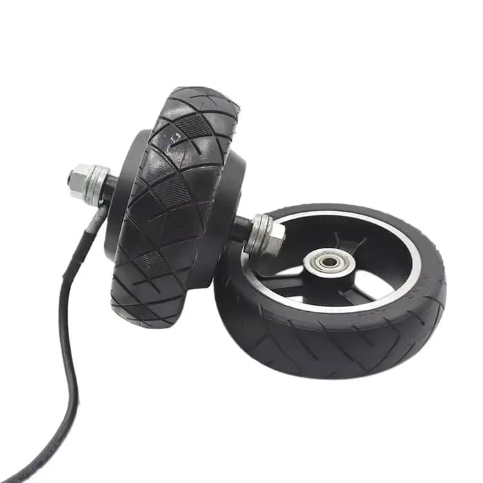 Moteurs avant et arrière de 5,5 pouces + roues, moteur de moyeu de roue sans balais et sans dents, pneu solide, moteur sans balais pour trottinette électrique 36V