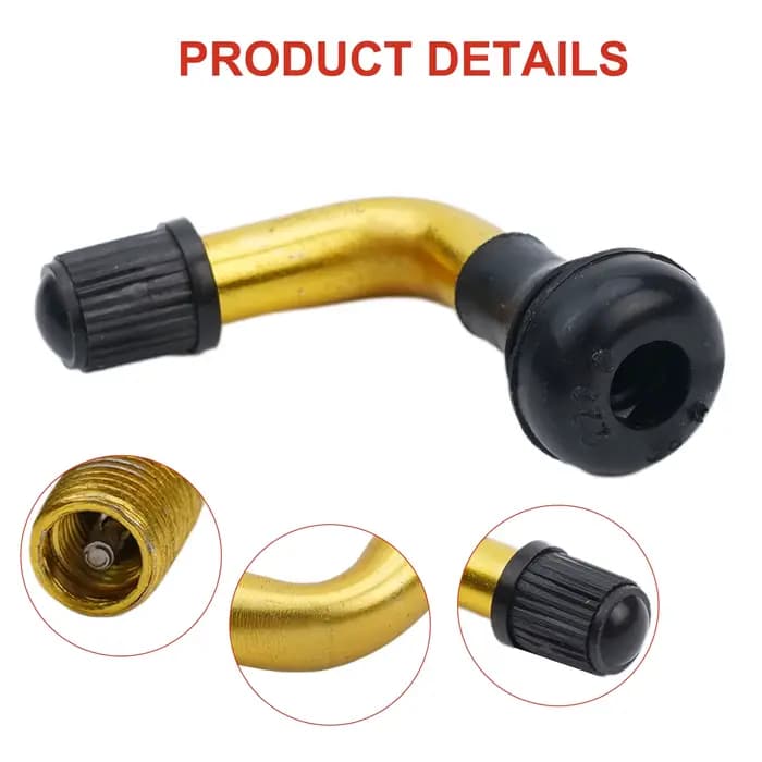 Valve d'air coudée à 90 degrés pour pneus tubeless de trottinette électrique de 10 pouces