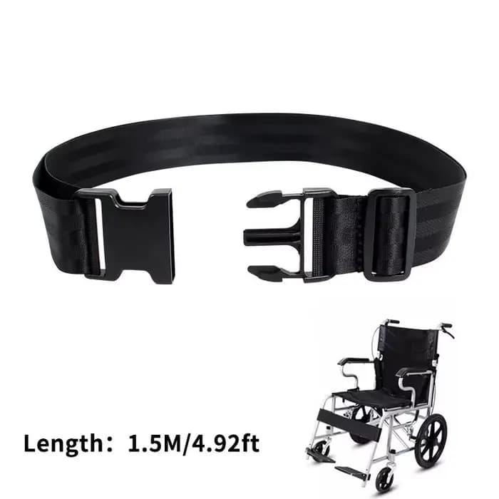 ● Ceinture de sécurité réglable à dégagement rapide pour fauteuil roulant