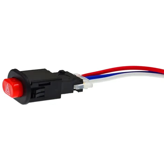 Moto Double Flash interrupteur feu de détresse bouton de commutation Flash avertissement Scooter électrique moto Refit lampe de signalisation d'urgence