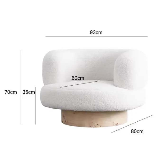 Fauteuils d'appoint pivotants sur pieds