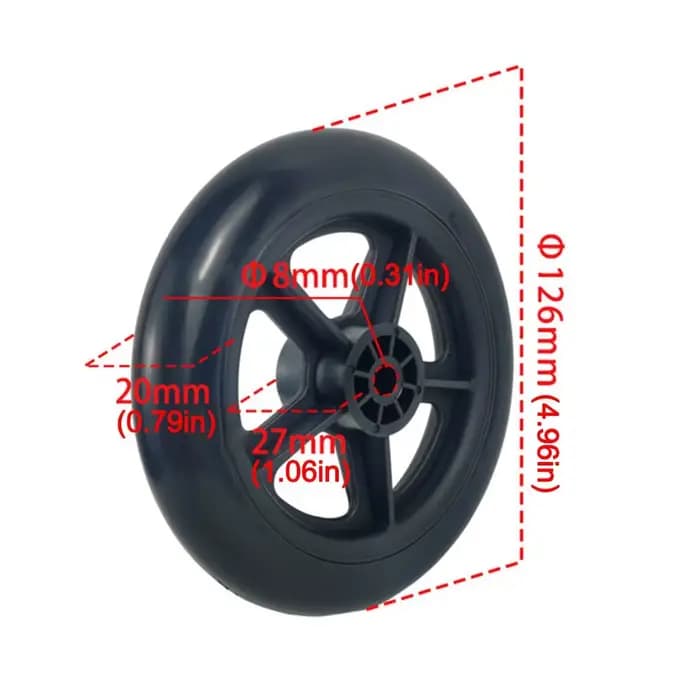Roue de remplacement pour fauteuil roulant