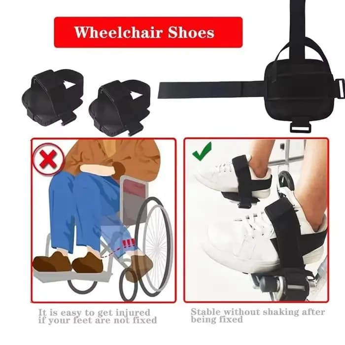 Chaussures de retenue anti-chute pour fauteuil roulant