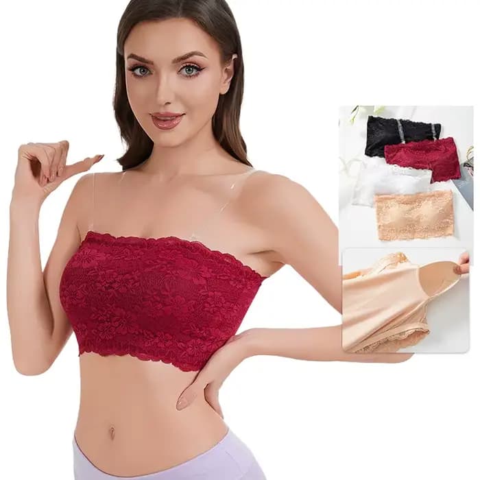 Soutien-gorge en dentelle grande taille pour femme, soutien-gorge sexy sans bretelles, confortable et respirant, soutien-gorge de sport d'été avec sangle élastique pour la poitrine