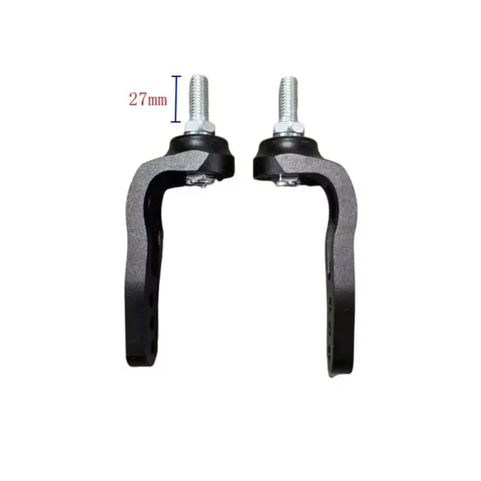 1 paire de fourches de roue avant en alliage d'aluminium de 4/5/6 pouces pour fauteuil roulant sportif