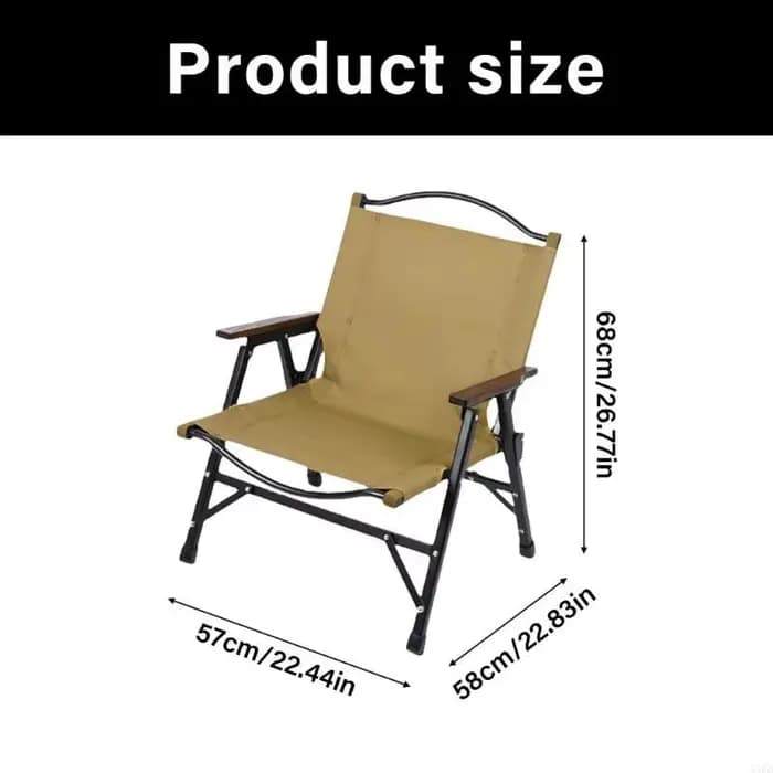 Chaise bras en bois pour pique-nique extérieur pêche à pêche lourde confortable chaise détachable chaise multifonction
