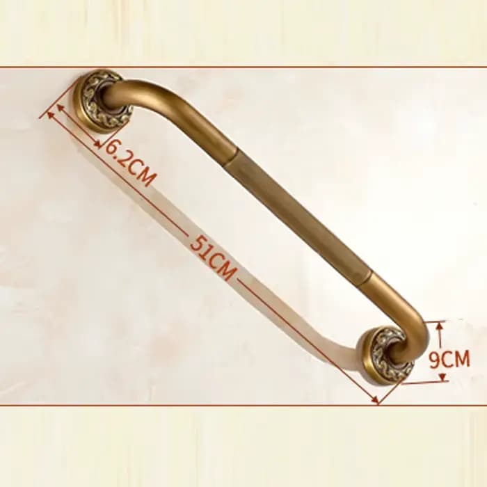 Barre d'appui de sécurité pour salle de bain en Bronze Antique