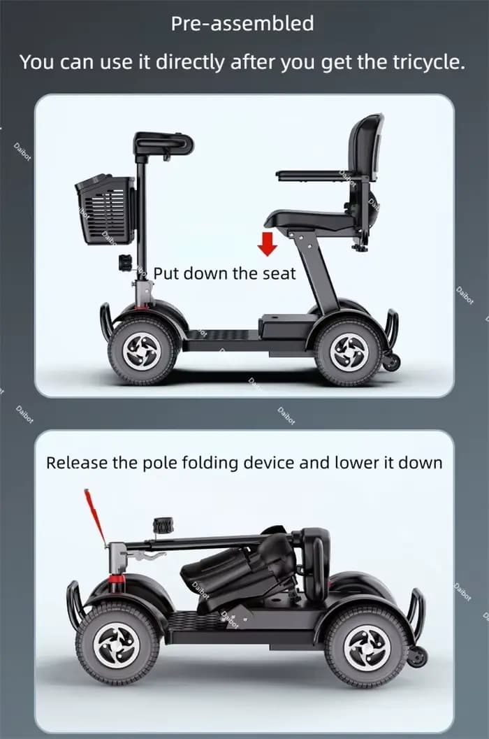 Scooter électrique pliable à 4 roues