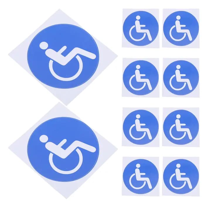 Autocollants d'avertissement pour personnes handicapées