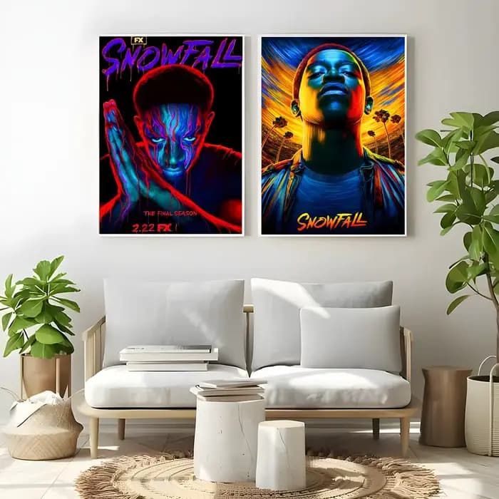 Affiche de la série télévisée Snowfall, autocollants haute définition, adaptés à la chambre à coucher, au salon, à la décoration de la maison