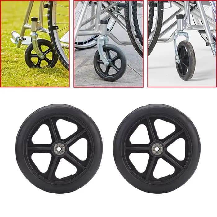 1/2 pièces 6/7/8 pouces roue de remplacement pour fauteuils roulants Rollator marcheurs chaise roulante roues en