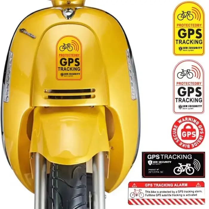 1 ensemble d'autocollants d'avertissement antivol pour vélo