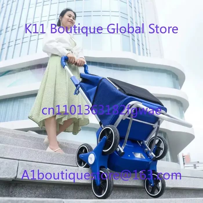 Xsto ZW030 Chariot de courses électrique pour escalade d'escalier 30 kg facile à transporter et pliable