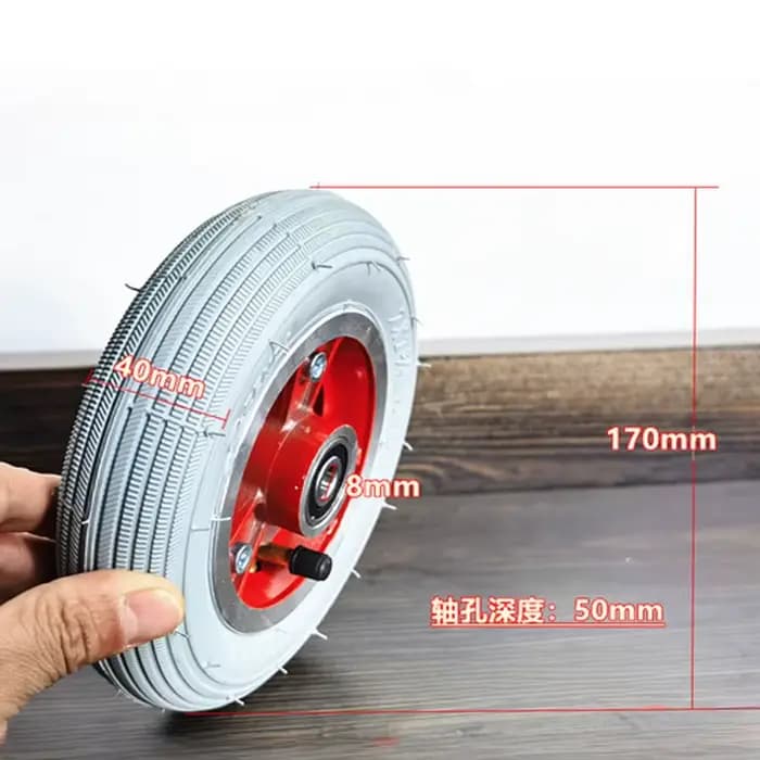 Roue avant et chambre à air pour fauteuil roulant électrique