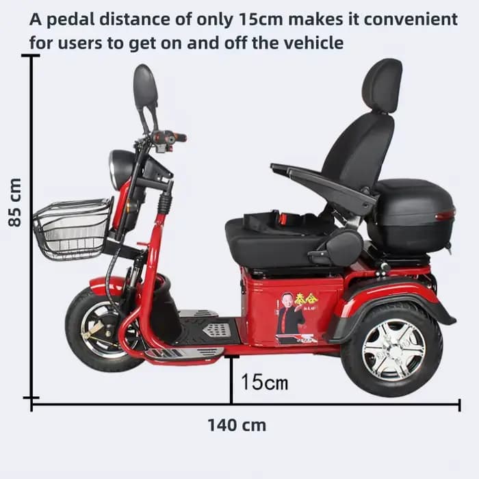 Scooter de mobilité à 3 roues pour personnes handicapées